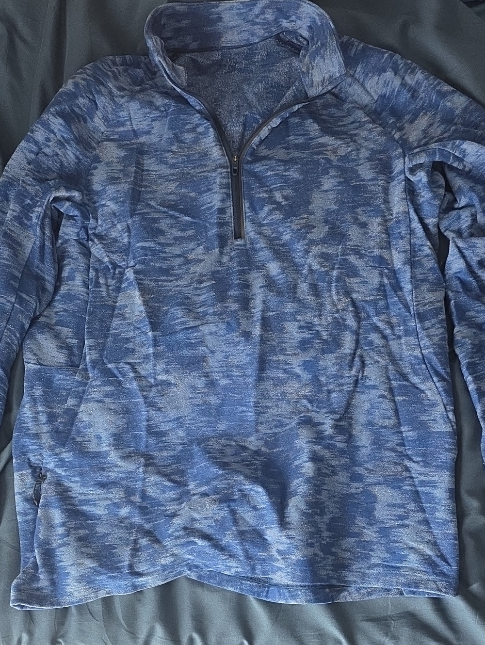 lululemon athletica Blue Heathered Quarter-Zip Pullover